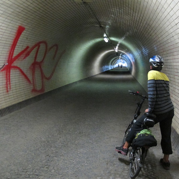 A tile-lined tunnel. Patience and skill were the two prerequisites to tile a tunnel like this. 