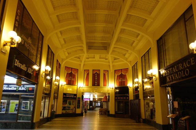 Stunning art nouveau shopping centre off Wenceslas Square in the centre of Prague. 