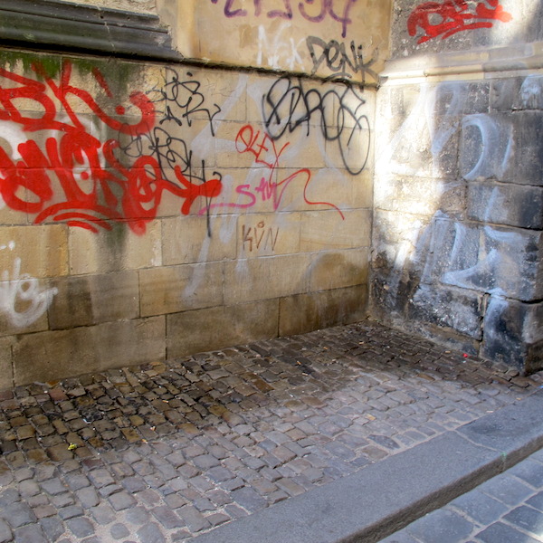 One of the many urinating spots. 