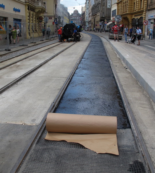 Line in place, secured and waiting for the finishing touches. 