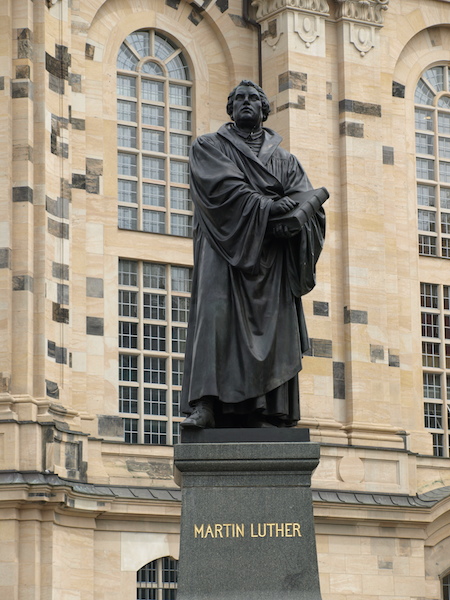 Grand statue of Martin Luther. 