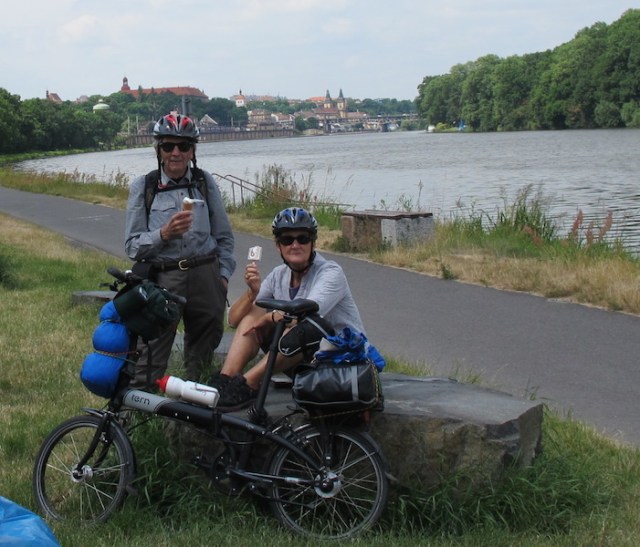 On the track. Roudnice is in the distance.