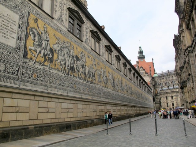 Procession of the Princes on the outer wall of the Stallhof (Dresden Castle Stables courtyard). 