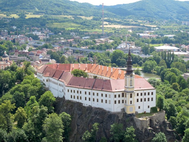 Decin Castle from Shepherd Hill. 