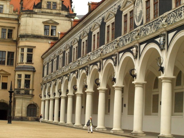 The Royal Stables on the inner side of the Procession of the Princes. 