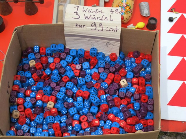 I suppose we could have bought a couple of Wurfels though. Where did the stallholder get all these Wurfels from? 