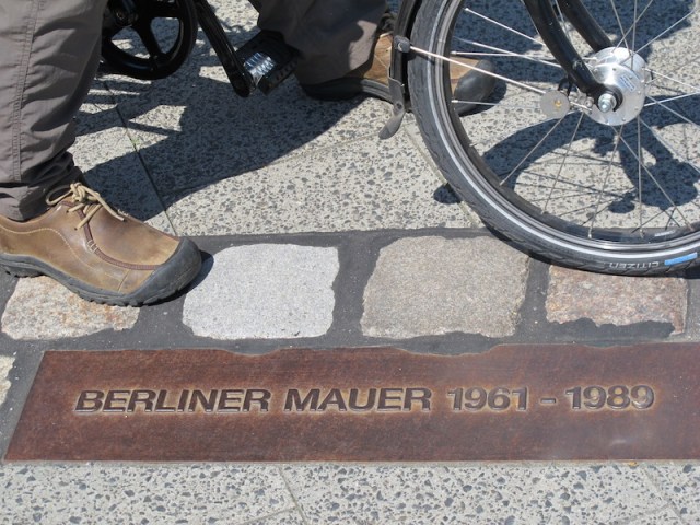 Cycling where once the Berlin Wall stood. 