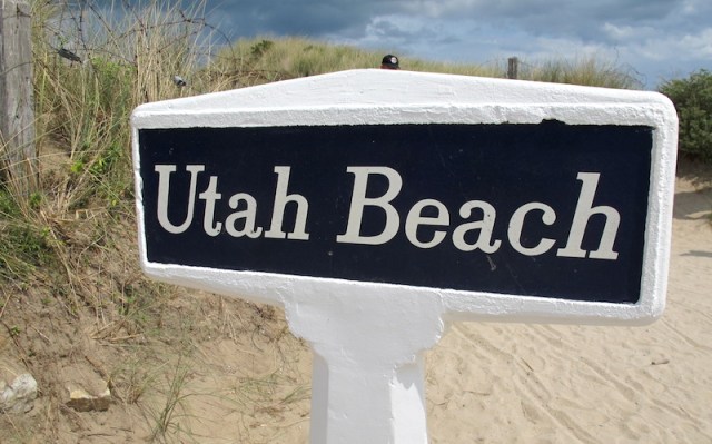 13 Utah beach sign