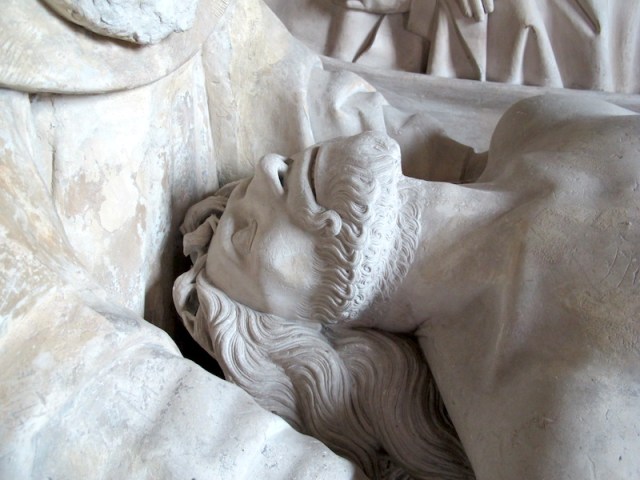 Christ’s head, with exquisite beard detail. 