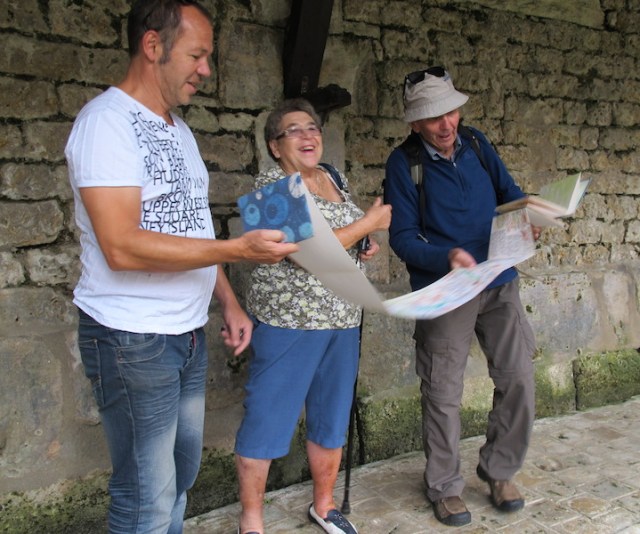 A couple of locals enjoying our travel stories. 