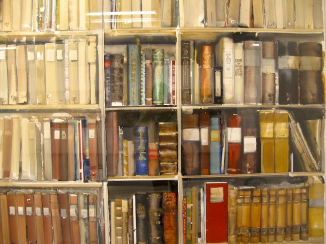  My love of books draws me to this painting by Lars Lerin.