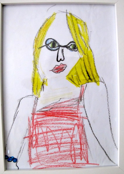 A portrait drawn by Filippa when she was seven years old. It shows her talent for drawing. 