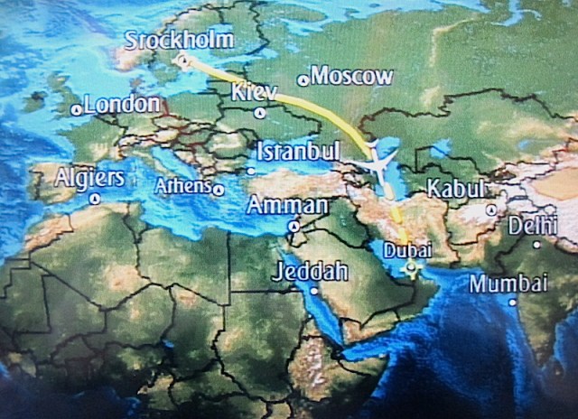 The most boring map in the world, according to some, showing our deviation around the Ukraine. 