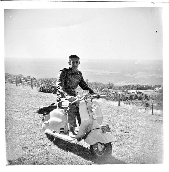 Friend John on his pride and joy. 