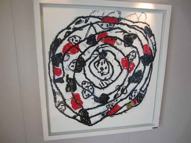 One of the many modern-style paintings on the walls of the Pont Aven.