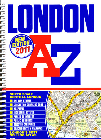 Modern day A-Z Atlas still on sale. Image from Amazon catalogue. 