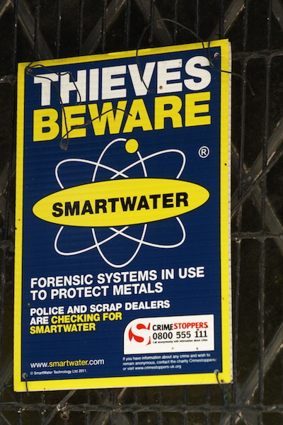 Another warning on the church. 