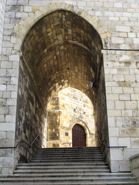 The entrance to the Gothic Cathedral Basilica of the Assumption of the Virgin Mary. 