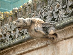 A plucked turkey with a human head, a frightening thought indeed. 