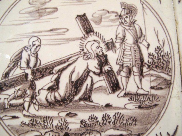 Jesus with the cross. 