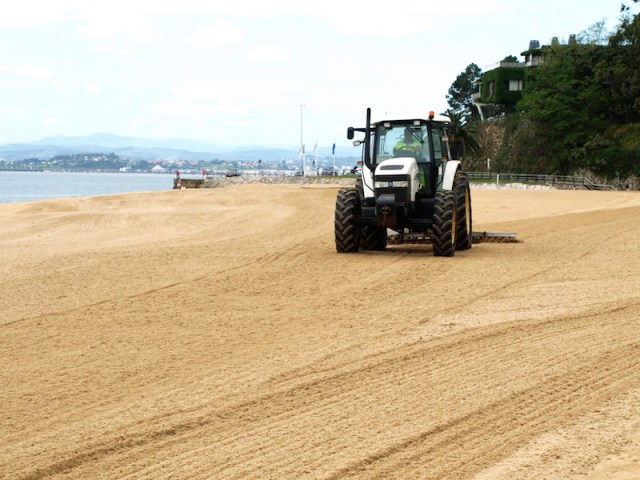 Scouring for human flotsam including cigarette butts. 