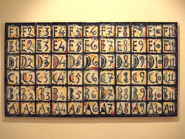 With my interest in calligraphy I had to include this one. Each letter/number was a separate tile. 