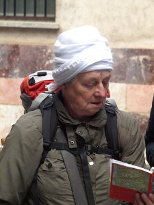 Checking which way to go.  Unfortunately we couldn’t talk at length to this walker as she did not speak English and we couldn’t speak French. 