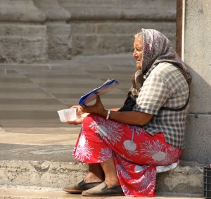 An old lady begging. I thought of my late mother when I photographed this lady. 
