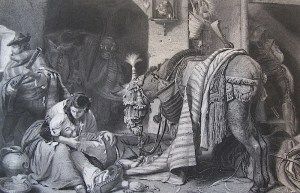 Death of a smuggler of contraband, an 18th century engraving by John Phillip. 