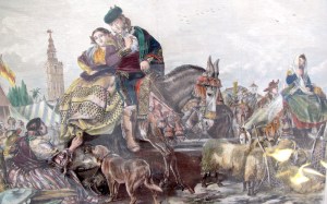 A coloured engraving. 