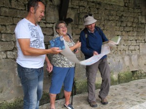 The couple in Tonnerre France who were very impressed with the concertina diary I was keeping. 