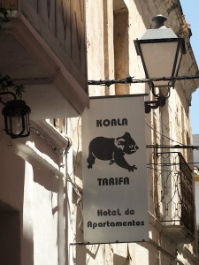 The traveller in the previous image was sitting on a step next to the Koala Inn. 