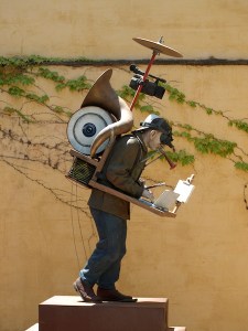 Modern art in the grounds of the Andalusian Centre of Contemporary Art.