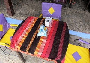  Café Haji table setting. This was our favorite café in Chefchaouen.