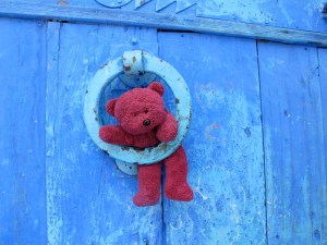 Colourful door knocker. 