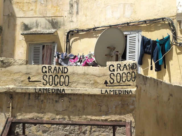 The signs showing the way. 