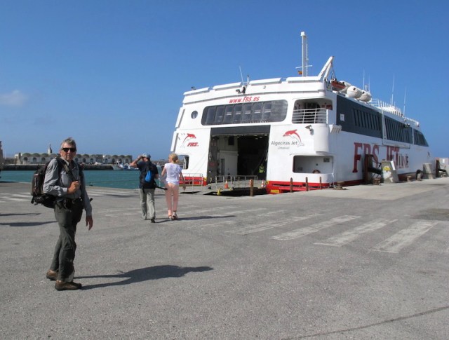 The ferry from Tarifa Spain to Tangier Morocco.
