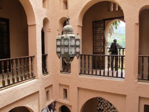  Inside the Kasbah. The hanging light was a remarkable piece of tinsmith work.