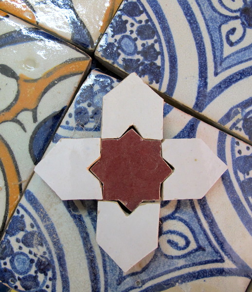 Small hand cut tiles.