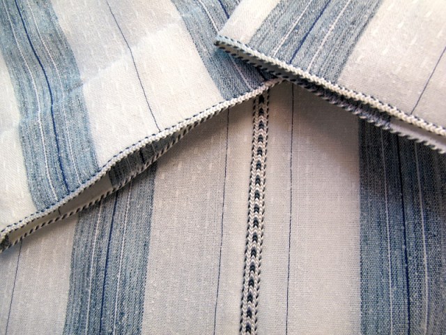 The finished product, the cuffs of a djellaba.