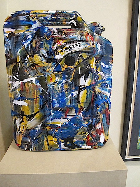 A jerrycan of art in the Galerie Conil. 
