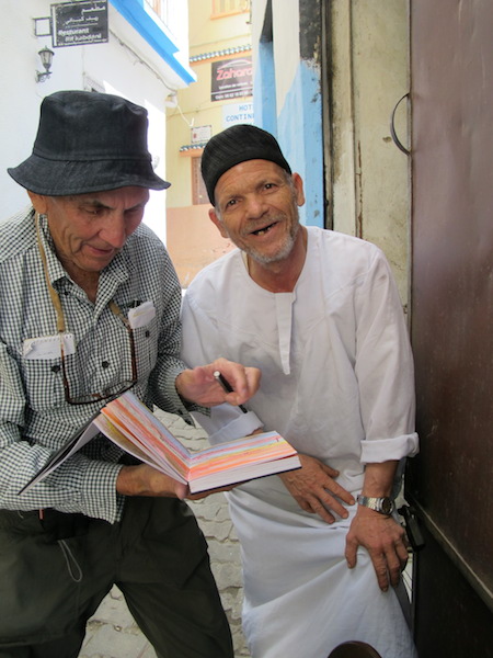 Ali found my concertina book amusing. 