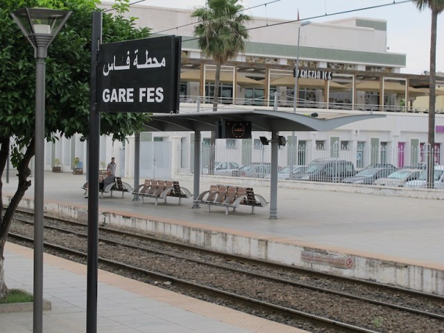 Fez railway platform. 