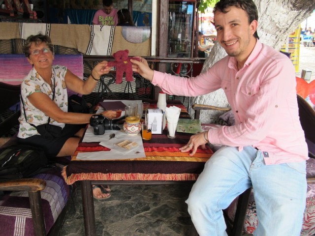 Bev, BBear and Omar, a final farewell. 