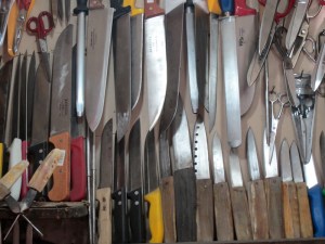 Knives and scissors for sale. I bought a small pair of scissors and they have proved to be of the best quality. 