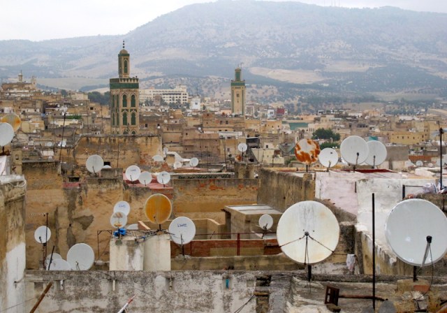 Looking over the Fez medina and out to the foothills of the Atlas Mountains. 