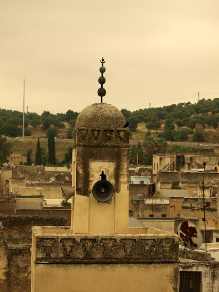 A mosque minaret near our lodgings. 