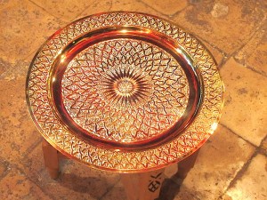 A beautiful bronze side table. 