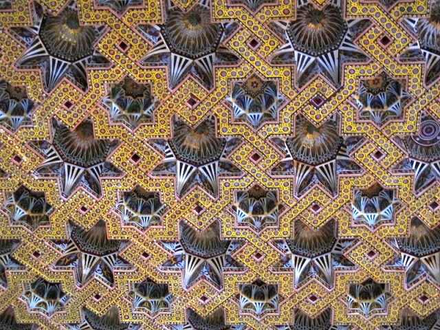  Part of a ceiling. The craftwork is extremely intricate. 