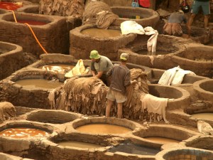 Workers literally in the pits. 